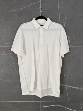 Proper Cloth White Performance Polo - Men’s Large
